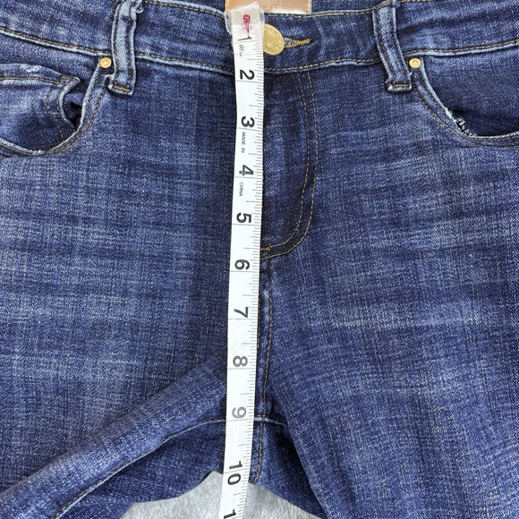 Kut From The Kloth Amy Crop Jeans Womens 6 Straight Leg Stretch Denim Roll Cuff - Picture 13 of 16